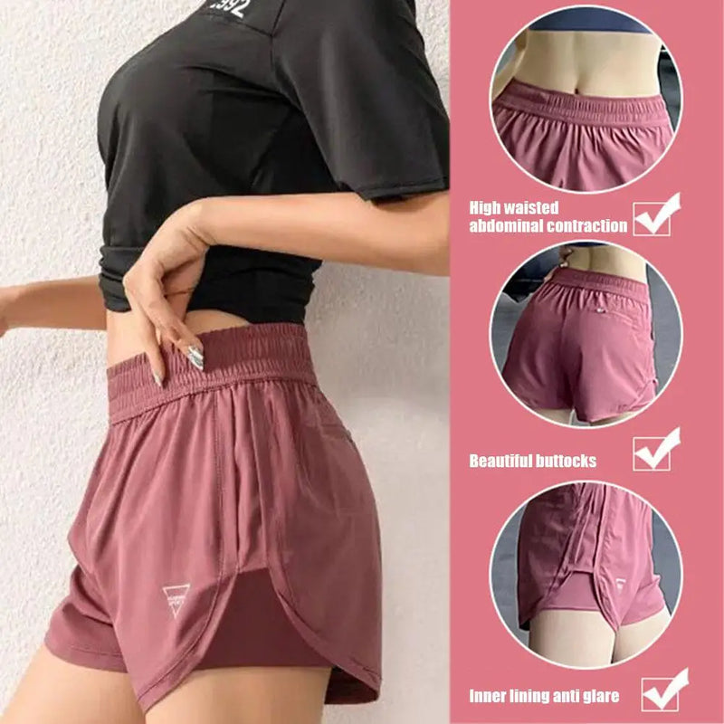 Short de corrida feminino secagem rapida