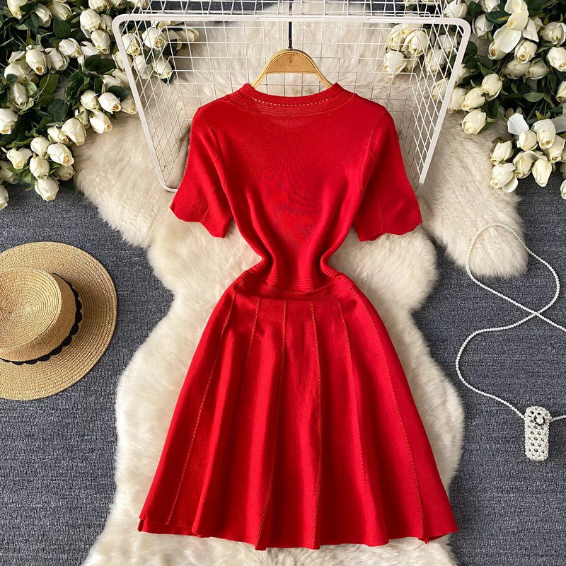 Vestido de Trico Vermelho